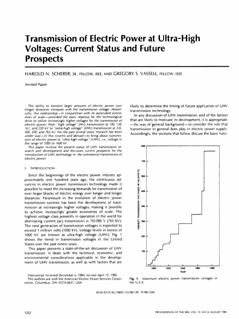 UHV | PDF | Electric Power Transmission | Ac Power