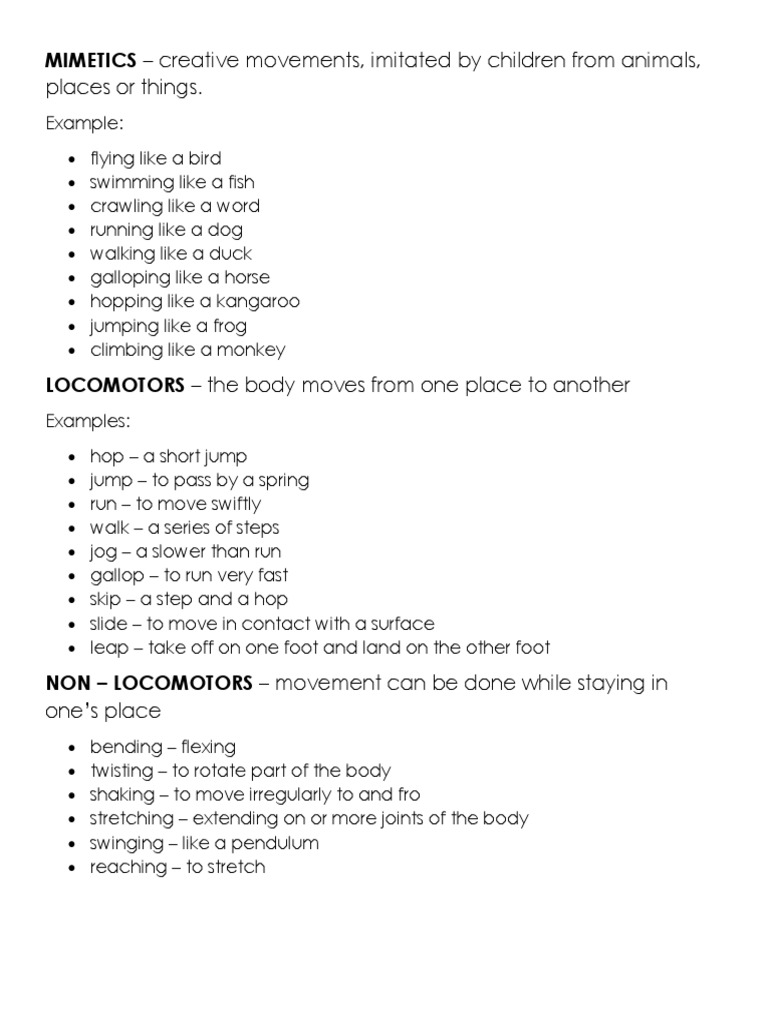 Understanding Mimetics in Movement | PDF