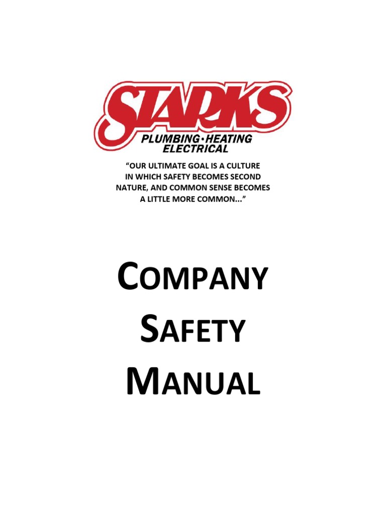 Health & Safety Manual Occupational Safety And Health Personal