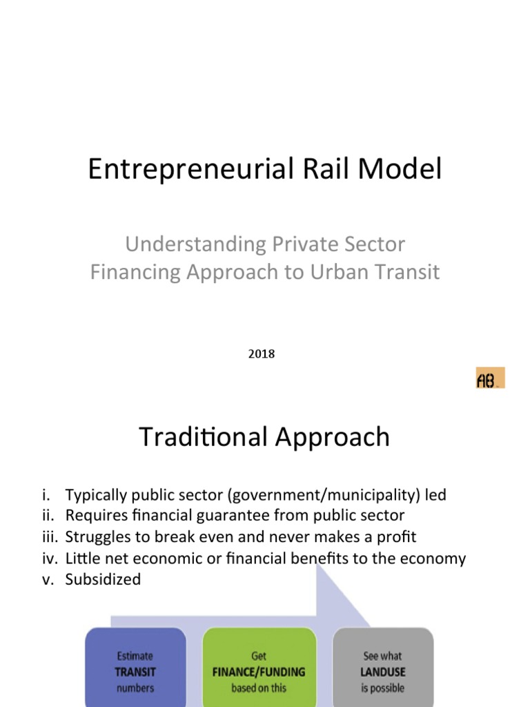 Entrepreneurial Rail Financing Model | PDF | Rail Transport | Economies