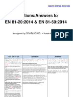 INTERPRETATION 603 To Answers To Questions On en 81-20-50 Apr