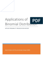 Application of Binomial Distribution