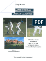 Easter Holiday Cricket Coaching Information