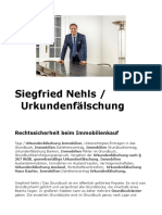  Siegfried Nehls / Immobilien. Urkundenfälschung 