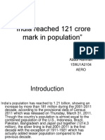 "India Reached 121 Crore Mark in Population": Abdul Rahman 15WJ1A2104 Aero