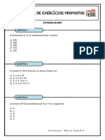 Lista de Exercicios - Divisibilidade PDF