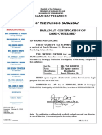 Certification Land Ownership Macaraeg, Fortunato