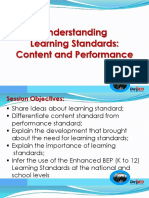Jomz - Learning Standards (Content & Performance)
