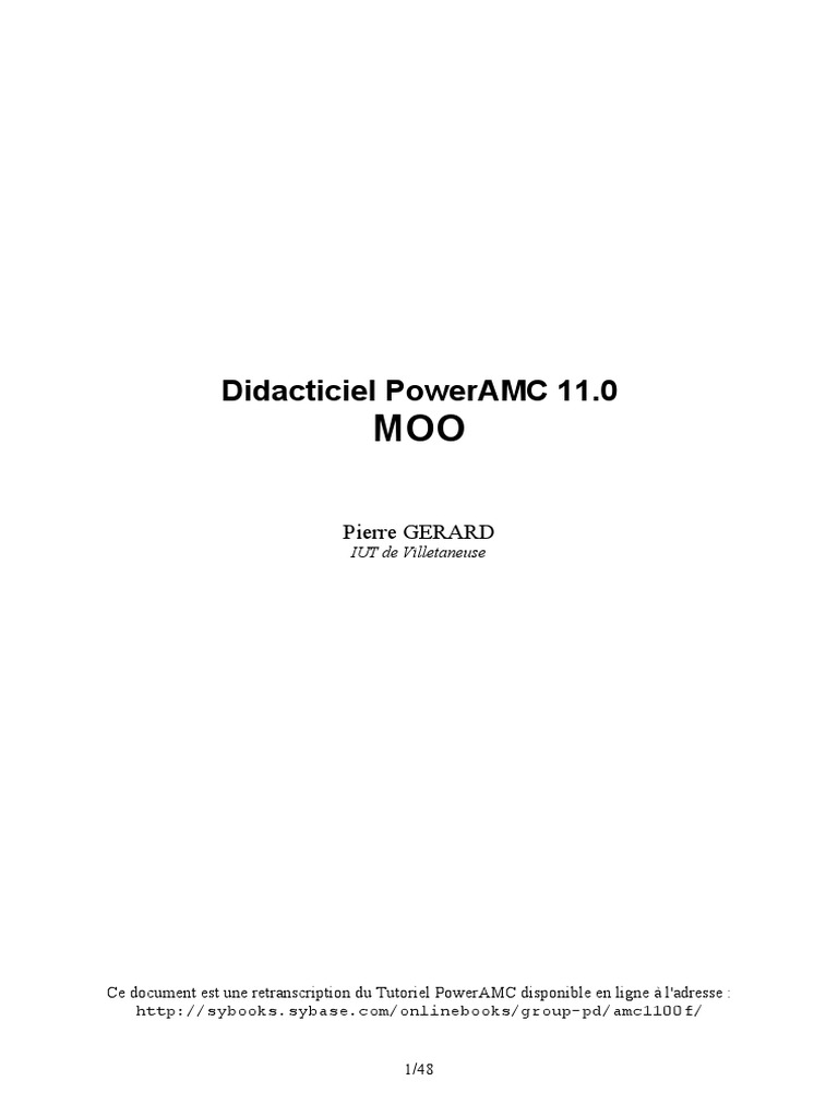 Tuto Amc Moo PDF | PDF | Cas d'utilisation | Java (Langage de ...