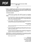 Legal Forms Bar Questions & Suggested Answers 1990-1999