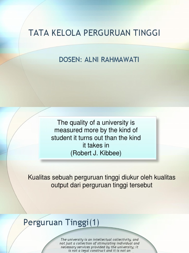 tata kelola kegiatan ilmiah dalam lingkungan akademik