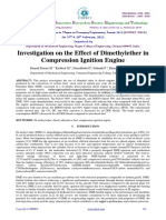 Investigation On The Effect of Dimethylether Incompression Ignition Engine