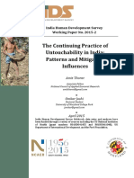 The Continuing Practice of Untouchability in India: Patterns and Mitigating Influences