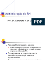 Administração de RH - Porf Alexandre Quadros