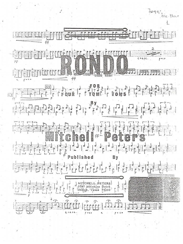 Rondo For Four Tom Toms | PDF
