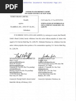 Rubik's v. Flambeau - Stipulation to Dismiss Reg'd TM Claims