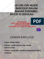 Ciri-Ciri Muzik Zaman Baroque