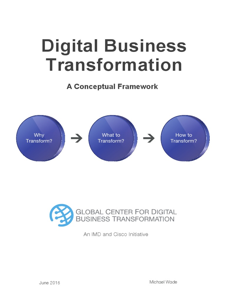 Digital Business Transformation Framework Business Model Strategic