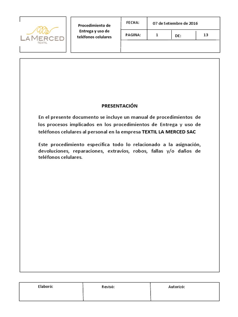 Protocolo de Pago de Entrega de Celular  Teléfonos móviles  Telefonía