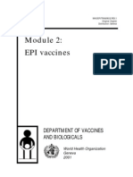 EPI Vaccines: Department of Vaccines and Biologicals