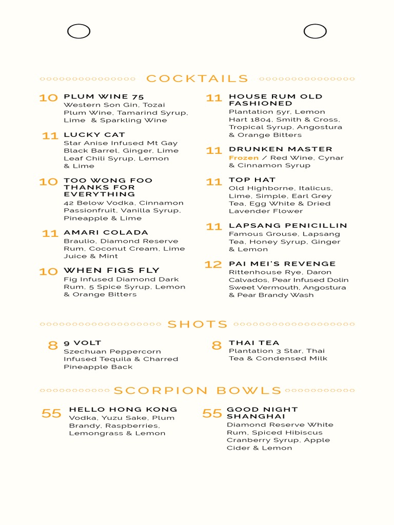 Gung Ho Drink Menu PDF