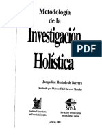 Metodologia de Investigacion Holistica Jacqueline Hurtado de Barrera 666p PDF