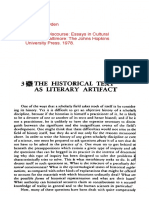 White, Hayden- Historical text as literary artifact