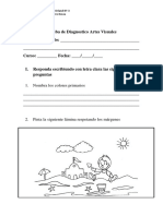 Prueba de Diagnostico Artes Visuales 2 Basico