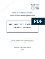 NEE Inclusão e Relação Escola Familia