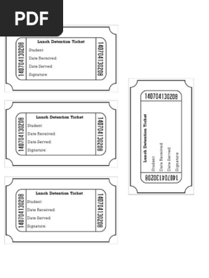 Lunch Detention Template