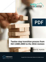 12 Steps for ISO  13485 2003 to 2016