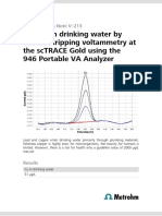 Copper in Drinking Water by Anodic Stripping Voltammetry at The Sctrace Gold Using The 946 Portable Va Analyzer