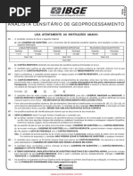 Prova 3 Analista Censit Rio de Geoprocessamento