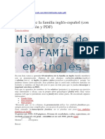 SILA-Miembros de La Familia Inglés-Español (Con Pronunciación y PDF