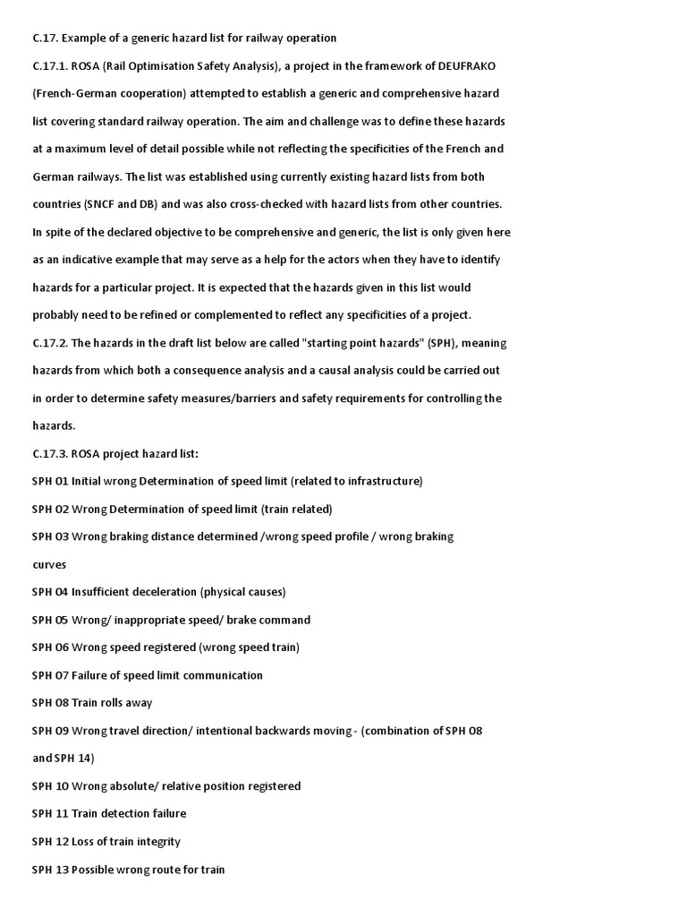 railway hazards Rail Transport Train