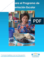 Menús para El Programa de Alimentación Escolar