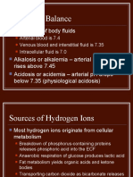 Acid-Base Balance: Normal PH of Body Fluids