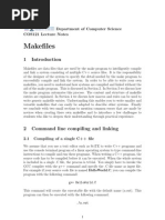 Makefiles: Department of Computer Science COS121 Lecture Notes