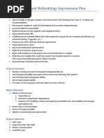 Project Management Methodology Improvement Plan