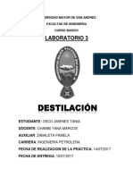 Informe de Destilacion