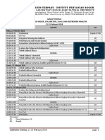 Jadwal 1 Pelatihan Kalibrasi