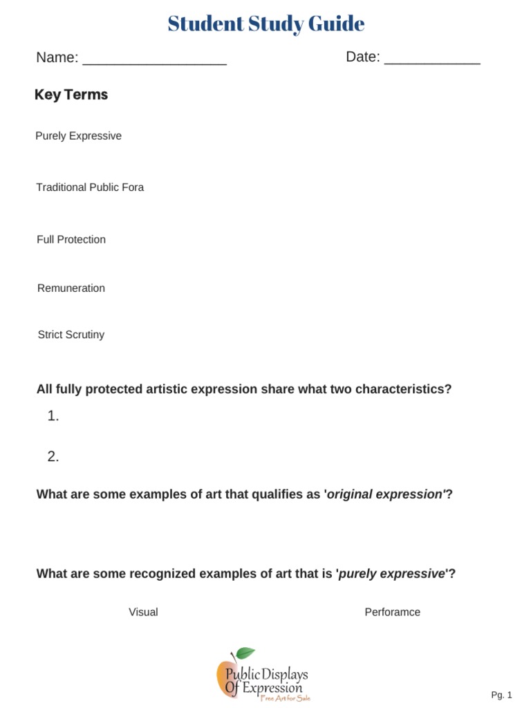 Student Guide to Artistic Expression Rights | PDF
