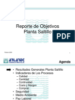 Reporte de Objetivos Planta SAL Feb 09
