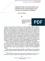 El Llamado de Uso Exclusivo de La Ley de Propiedad en Condominio en El DF