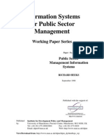 Information Systems For Public Sector Management: Working Paper Series