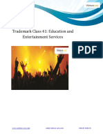 Trademark Class 41 Education and Entertainment Services