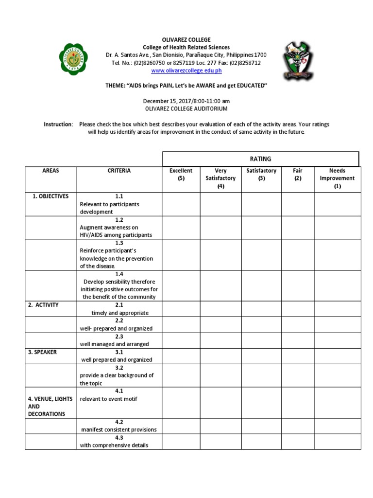 Evaluating the Effectiveness of an HIV/AIDS Awareness Workshop at ...