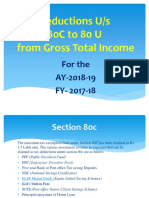 Deductions U/s 80C To 80 U From Gross Total Income: For The AY-2018-19 FY-2017-18