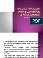 Analisis Formalin Pada Buah Impor Di Kota Manado