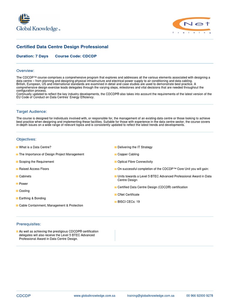 CDCDP | PDF | Data Center | Design